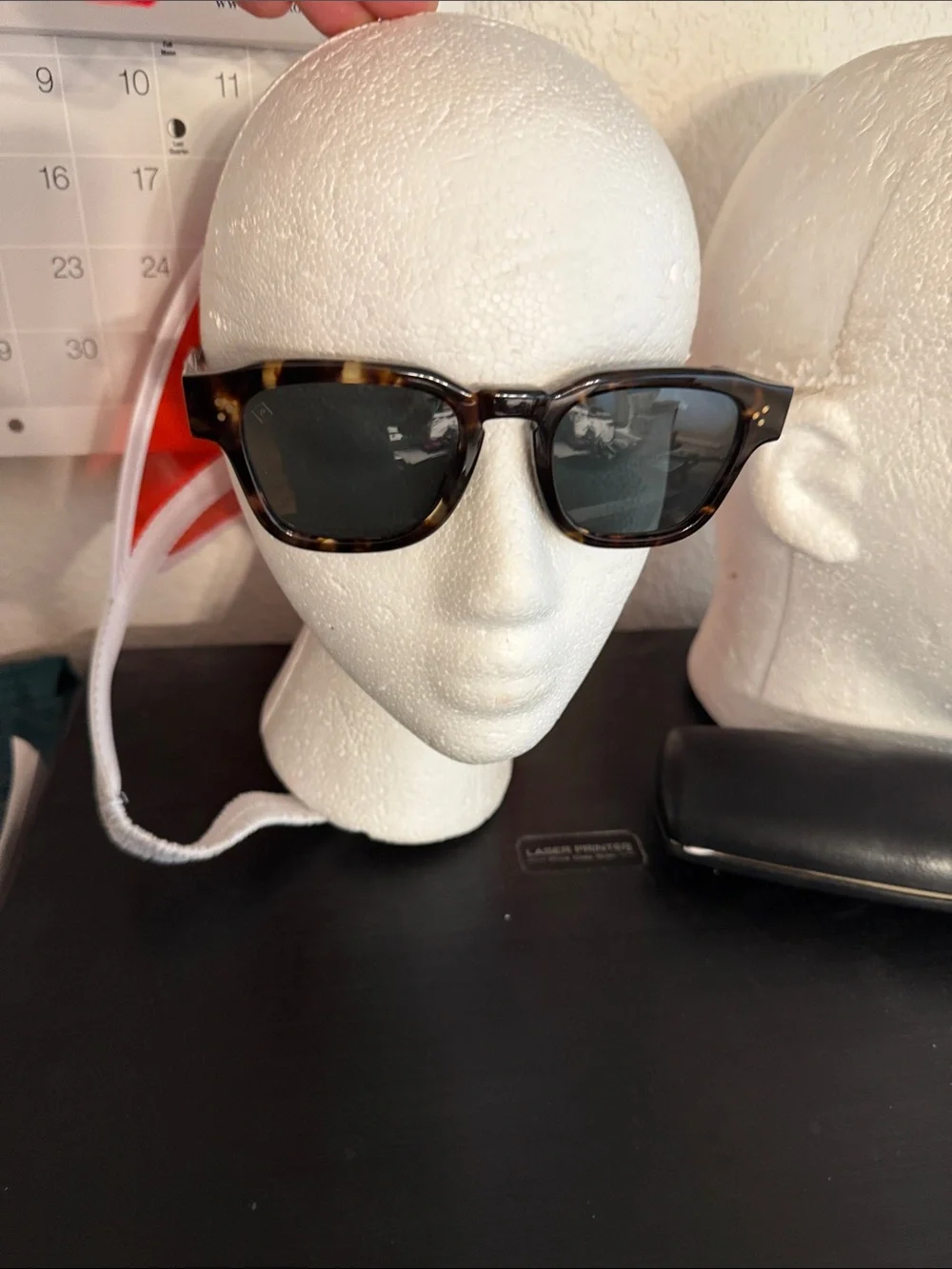 RAEN Tortoise Square Sunglasses with Dark Gray Lenses polarized 51mm